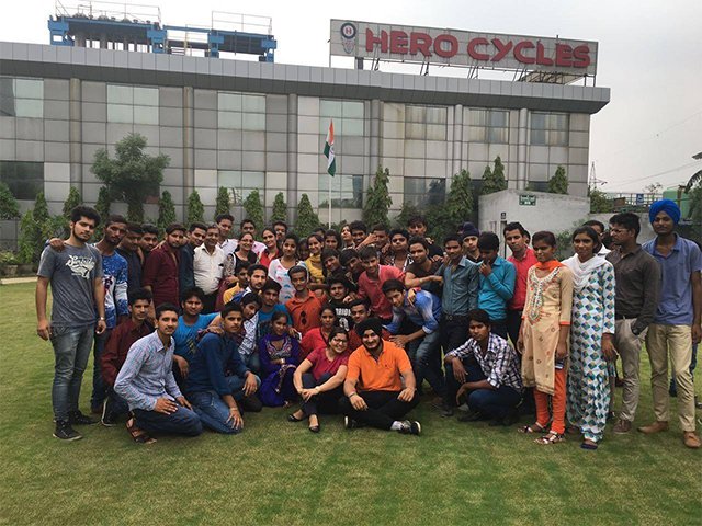 First year students visited Hero Cycles industry on 16th July, 2016